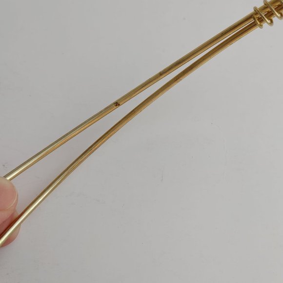 Vintage Lefton China Cardinal Serving Plate Removable Brass Handle Christmas - Picture 7 of 7